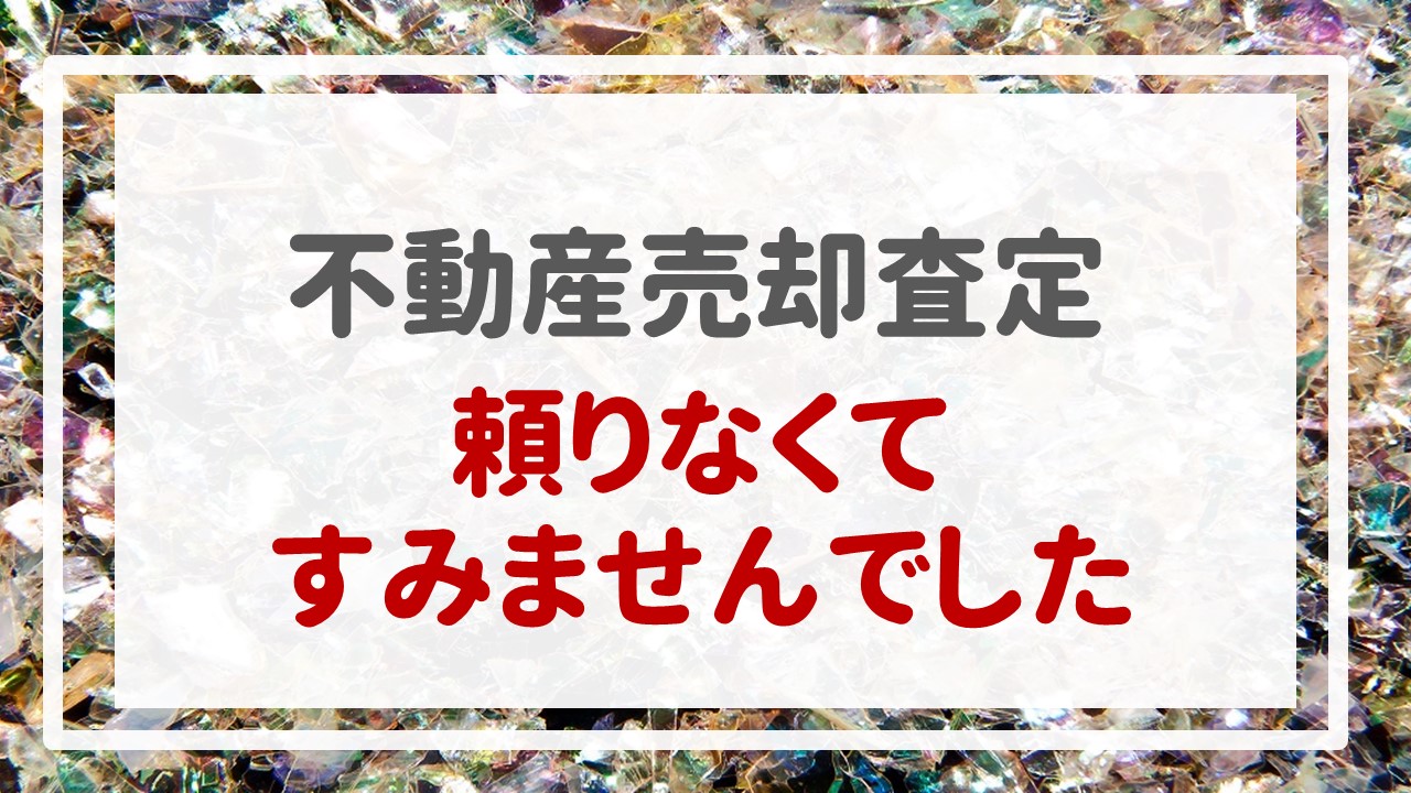 不動産売却査定  〜頼りなくてすみませんでした〜